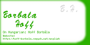 borbala hoff business card